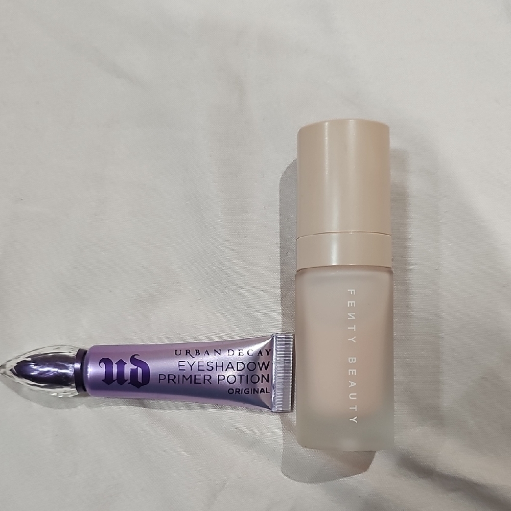 Fenty Beauty Cream Primer & Urban Decay Purple Eyeshadow Primer